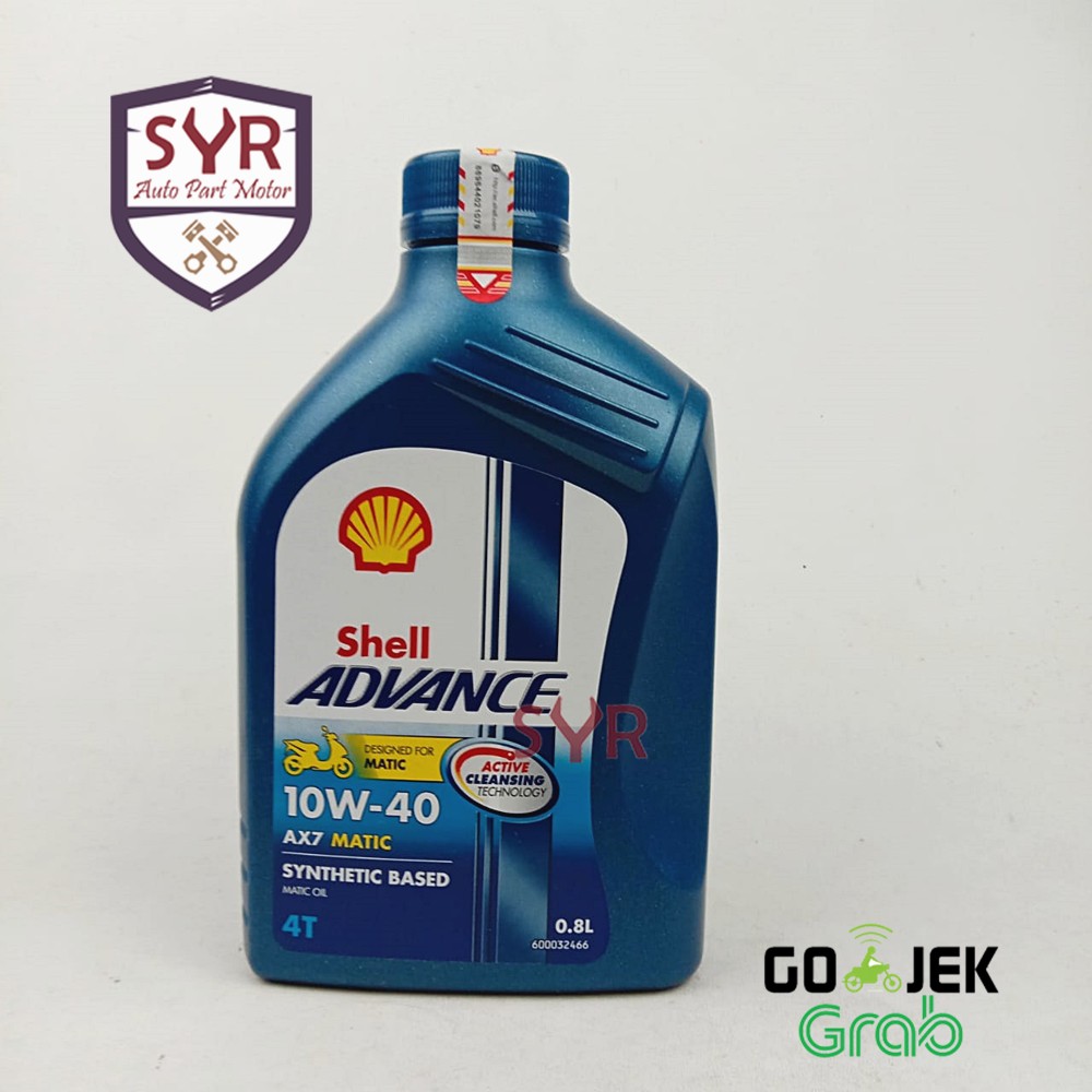 OLI SHELL ADVANCE AX7 MOTOR MATIC 10W40 0.8L - 1000ml 100% ORI