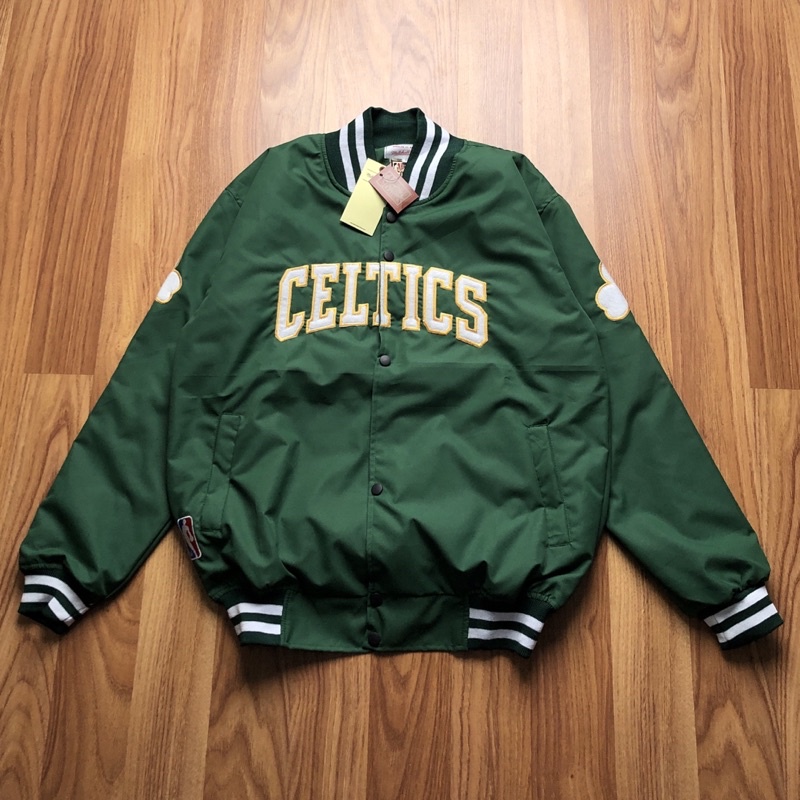 Varsityofficial JAKET VARSITY CELTICS - TEXT HIJAU DAUN FULLTAG MIRROR JAKET BOMBER COAH VARSITY