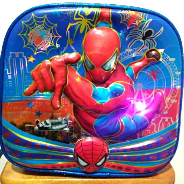 Tas anak tk spiderman musik lampu