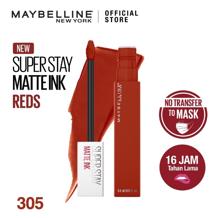 ORI 100% Maybelline Superstay Matte Ink Liquid Matte Lipstick Make Up Tahan Lama Hingga 24 Jam lipstik lipstick maybelin maybeline lipten maybeline my beline supertstay lipstik maybelline ori tahan lama lip matte maybelline original 220 Ambitios 385-305 Unconvent
