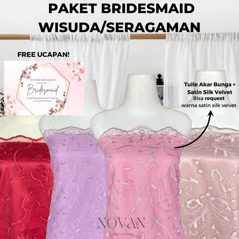 Paket Seragaman Bridesmaid / Baju Nikah / Baju Wisuda/ Seragaman Keluarga