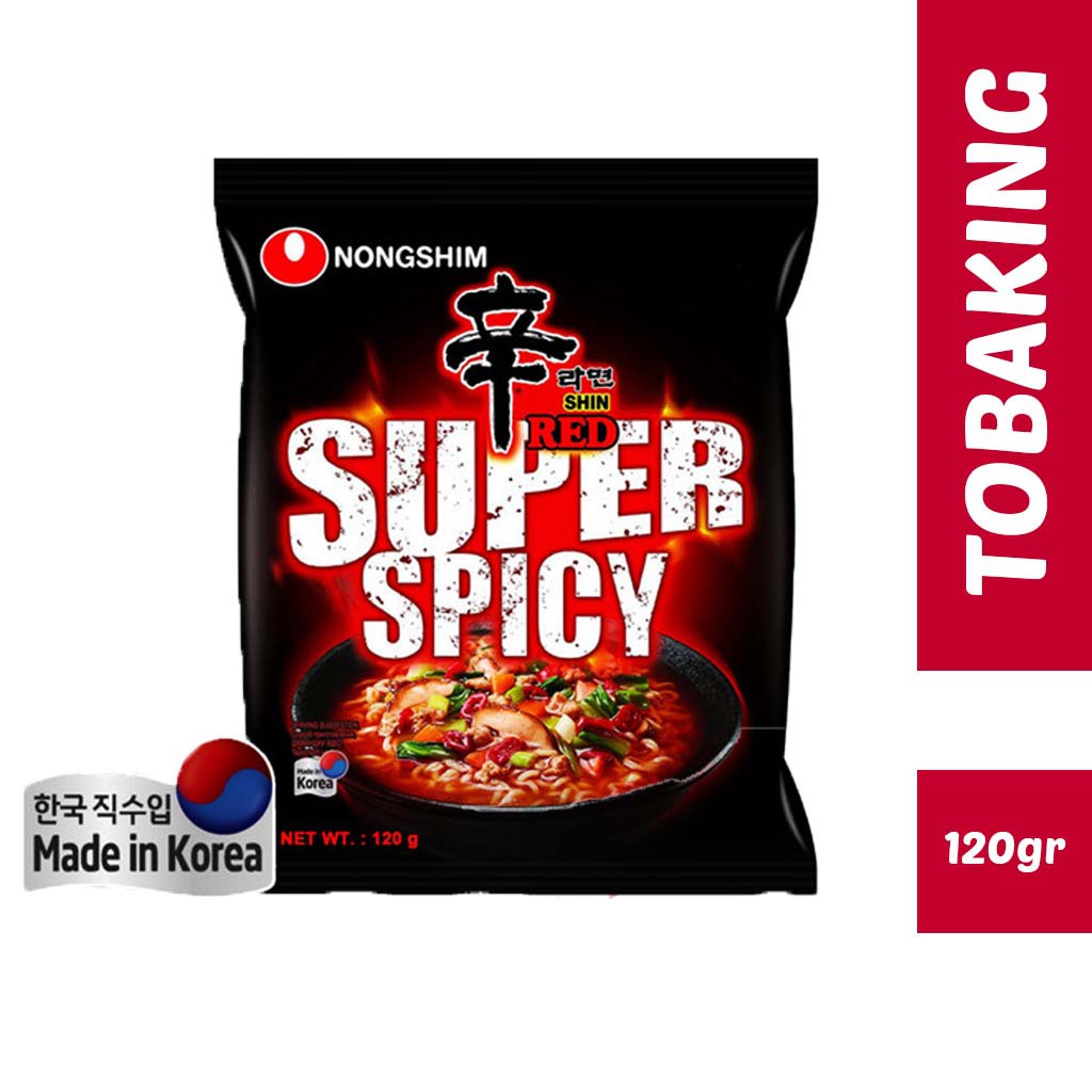 

Nongshim SHIN RED SUPER SPICY RAMYUN 120gr Mie Instan Korea