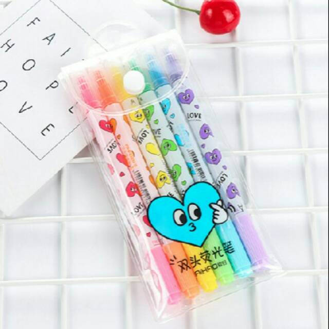 

Stabilo Pulpen Warna 2 Sisi Love