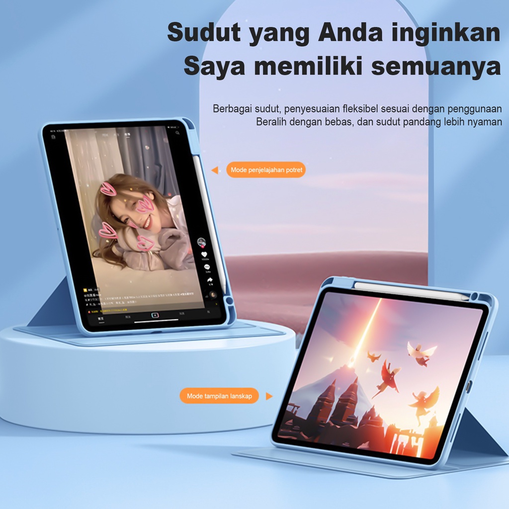 Kasus iPad Air 4 iPad mini 6 Magnetic Cover Tablet Stand 360° Putar Cover untuk Pro 11 10.2 10.9 11 12.9 Air 2020 Cover