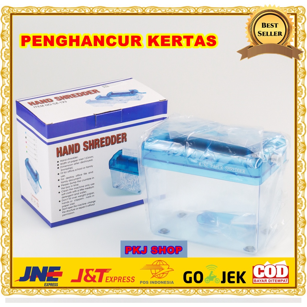

Penghancur Kertas Manual CD Card Paper Shredder 4.5L