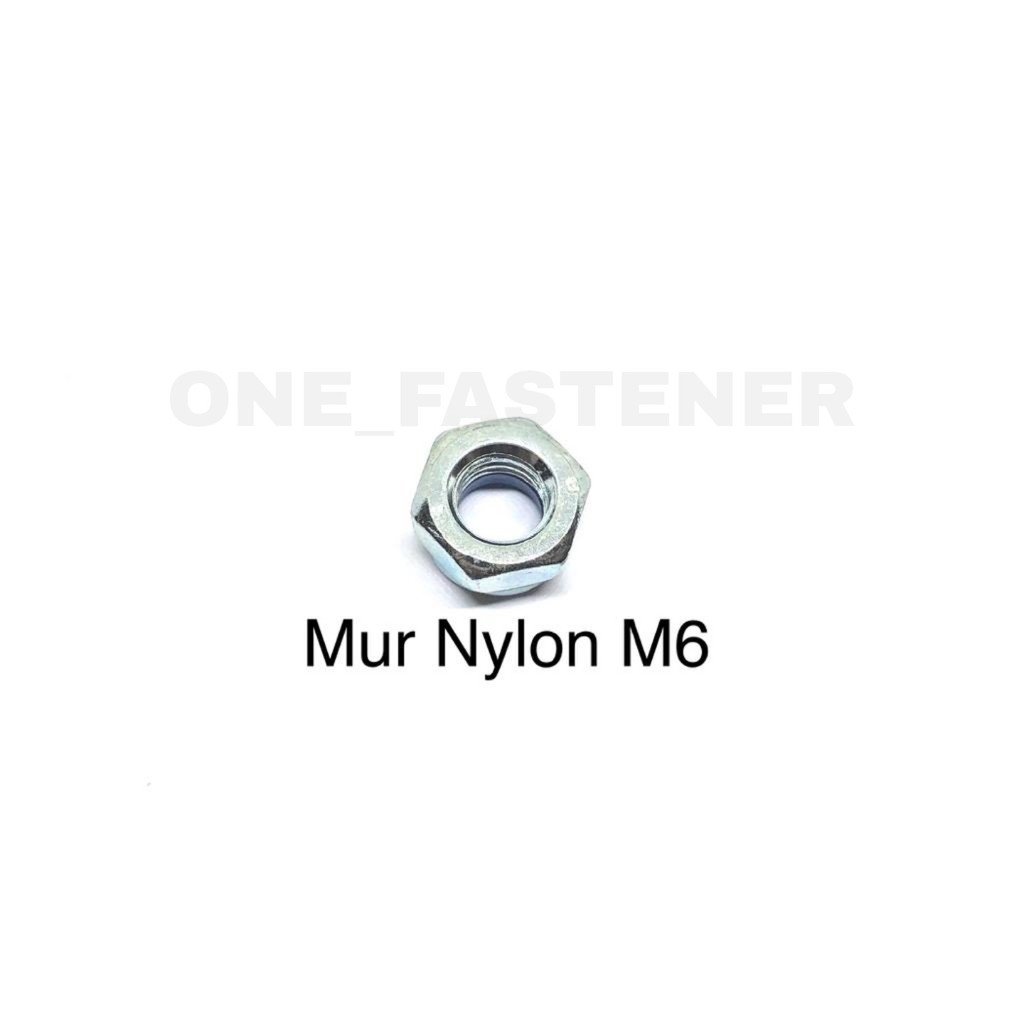 100 Pcs Mur Nylon M6 Putih lock nut kunci 10 hexagonal 6mm 1.0 6mili