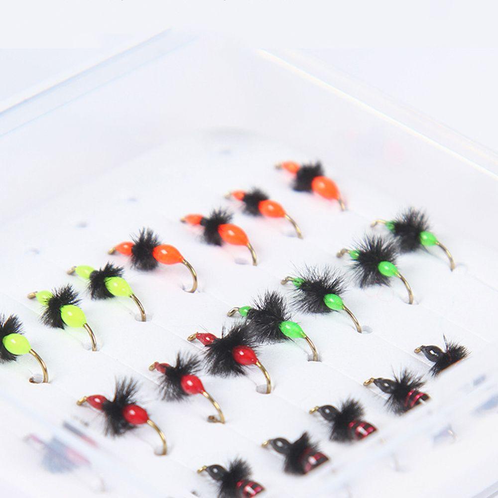 Preva 5pcs Umpan Bionic Isi14# Fishhooks Umpan Simulasi Pancing Burung Unta Rambut Ant Fly Hook