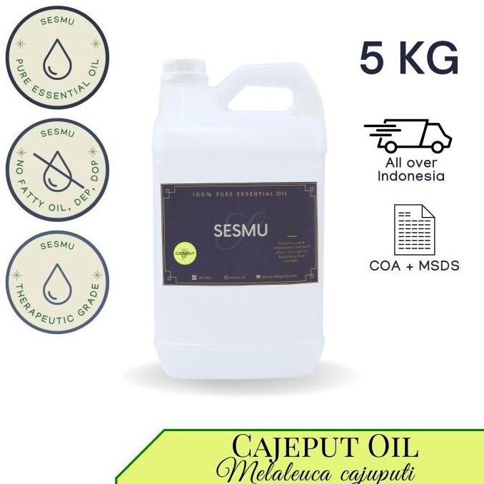 5 Kg / 5 L / 5000 Ml Cajeput 100% Pure Essential Oil / Minyak Atsiri Yolastoree1