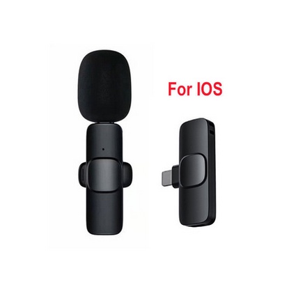 Wireless Lavalier Microphone Portable Audio Video Recording Mic For IPhone Android Live Game Mobile Phone Camera / Mic Wireless Hp Vlog Youtuber Portable Mic for Iphone and Android Smartphone Condenser-M21 IOS