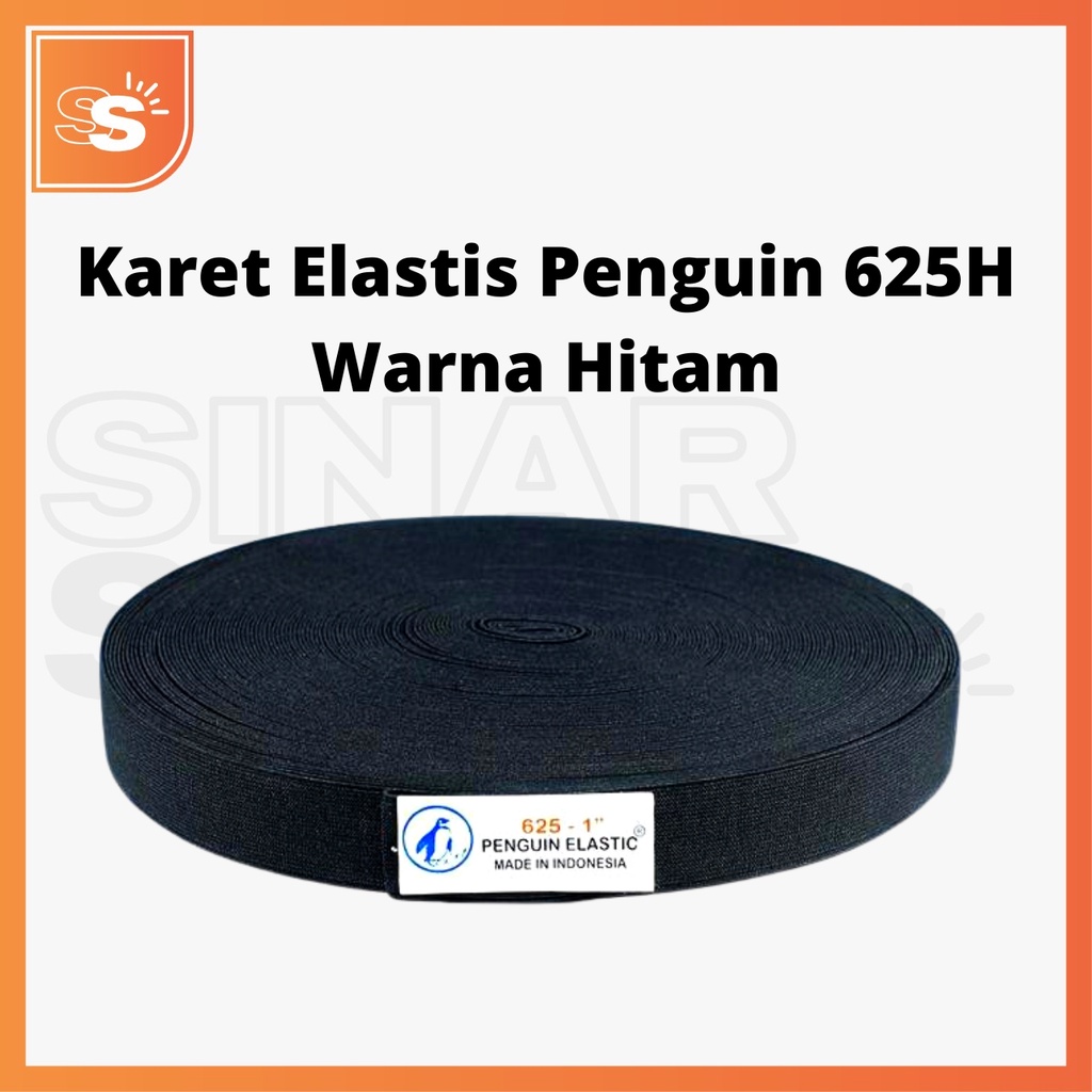 Karet Elastis Penguin 625 Ukuran 2,5cm Warna Putih