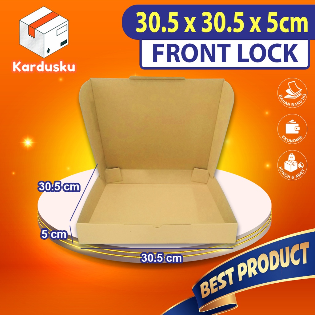 

Kardus Dus uk 30,5x30,5x5 cm (ECER) Die Cut Box Kotak Packing Aksesoris Baju Makanan Pizza Hijab Kue