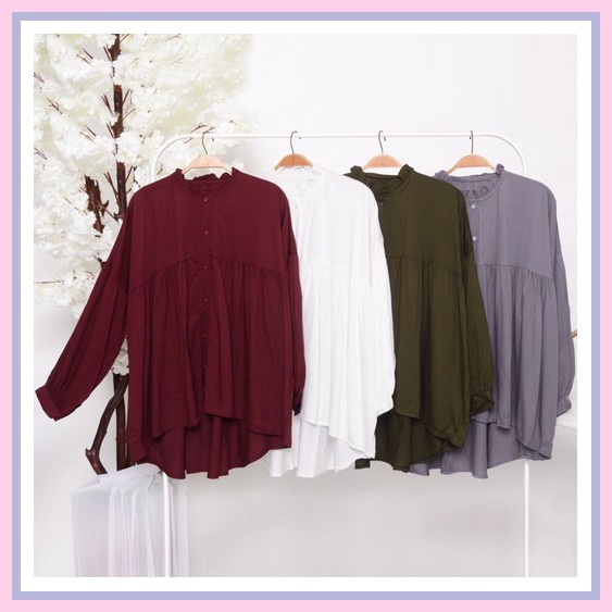 Tunik Kemeja Polos Jumbo Murah Tunik Wanita Jumbo Tunik Jumbo Wanita T Dayana Kemeja Oversize