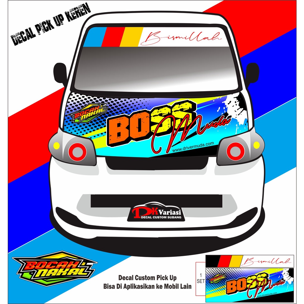 DECAL STIKER TULISAN PICK UP GRAND MAX ATAU SEJENIS KEREN#PICK UP INDONESIA#PICK UP COMMUNITY#PICK U