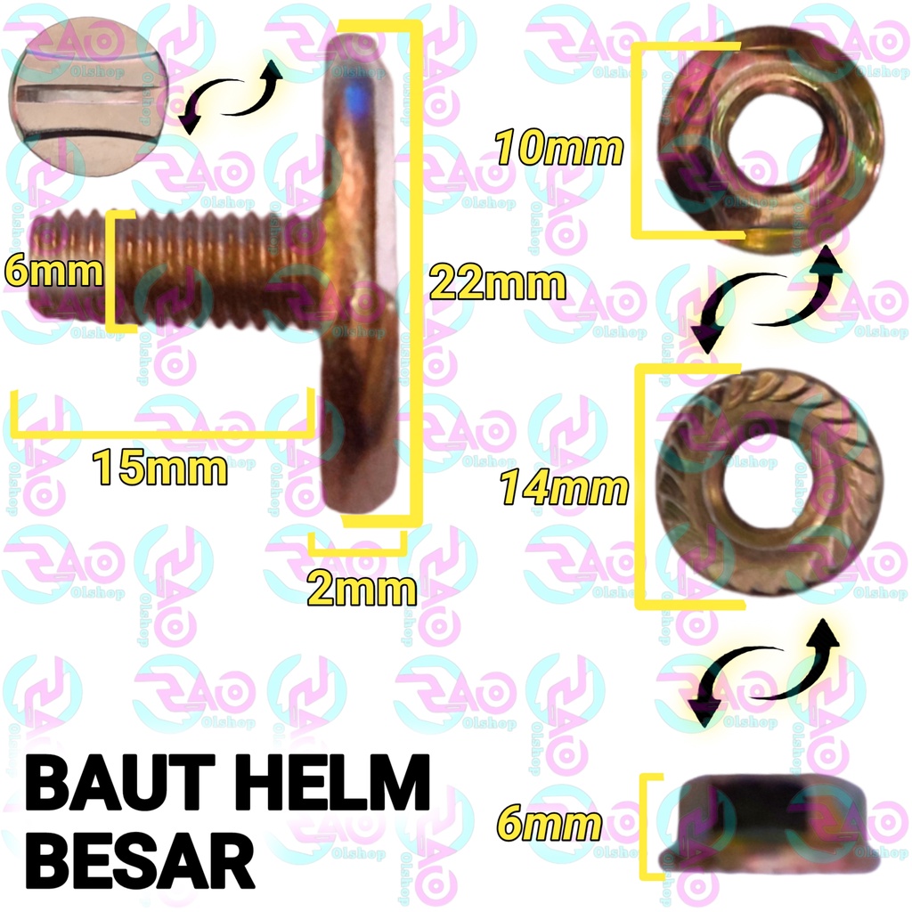 BAUT HELM halfface Model besar