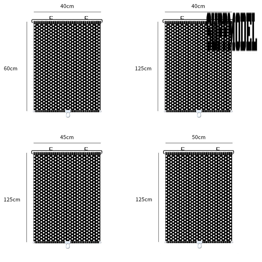 Tirai Pelindung Panas Matahari Dapat Ditarik Untuk Kaca Jendela Mobil Universal