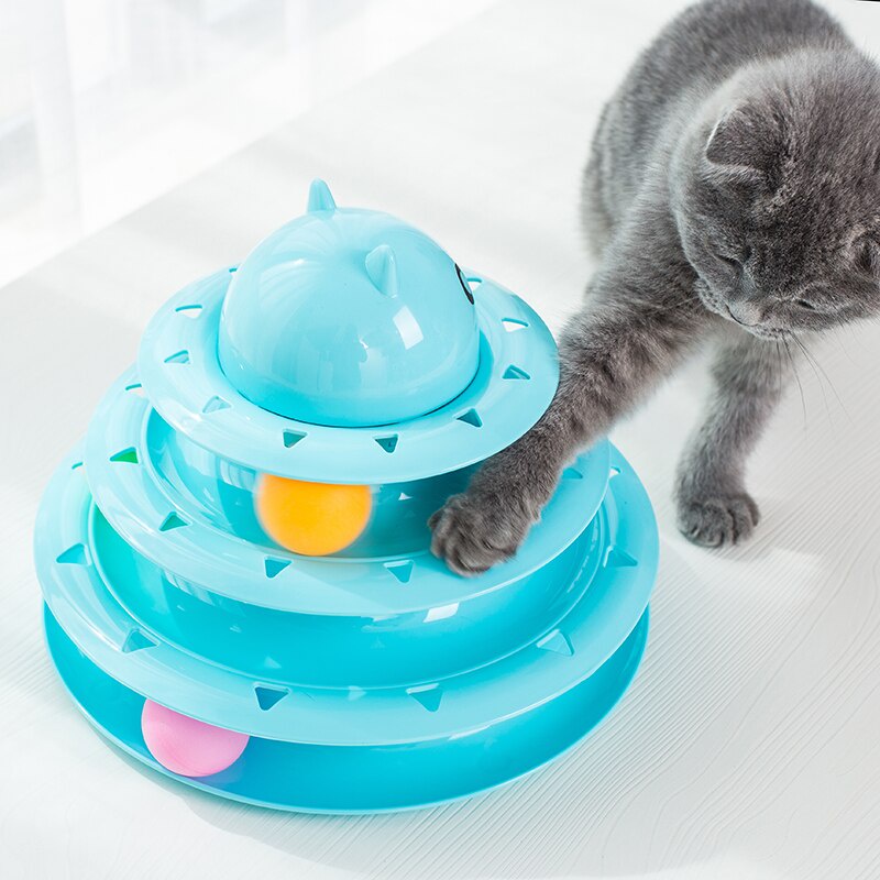 Mainan Kucing Tower Bola 3 Tingkat Kitty - Kitten Cat Tower Ball Interactive Toys