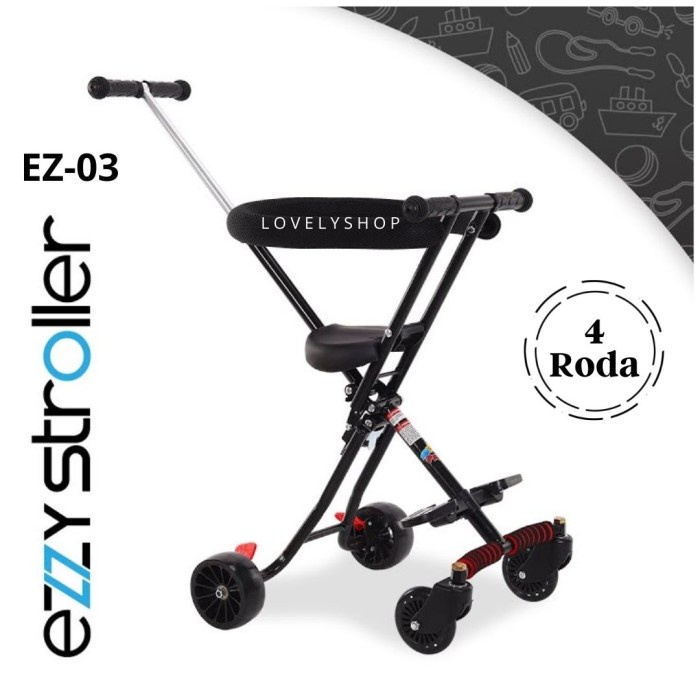 stroller stroller bayi kursi dorong / magic stroller sepeda / stroler anak - RODA 3 PINK (V8S2) stro