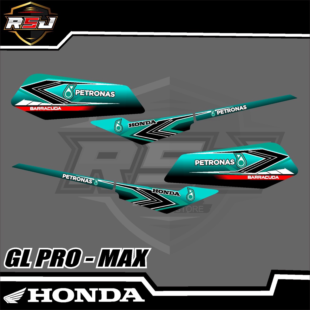 Sticker Stiker Striping Variasi List Motor Honda GL PRO MAX desain petronas TERPOPULER HEREX code R-