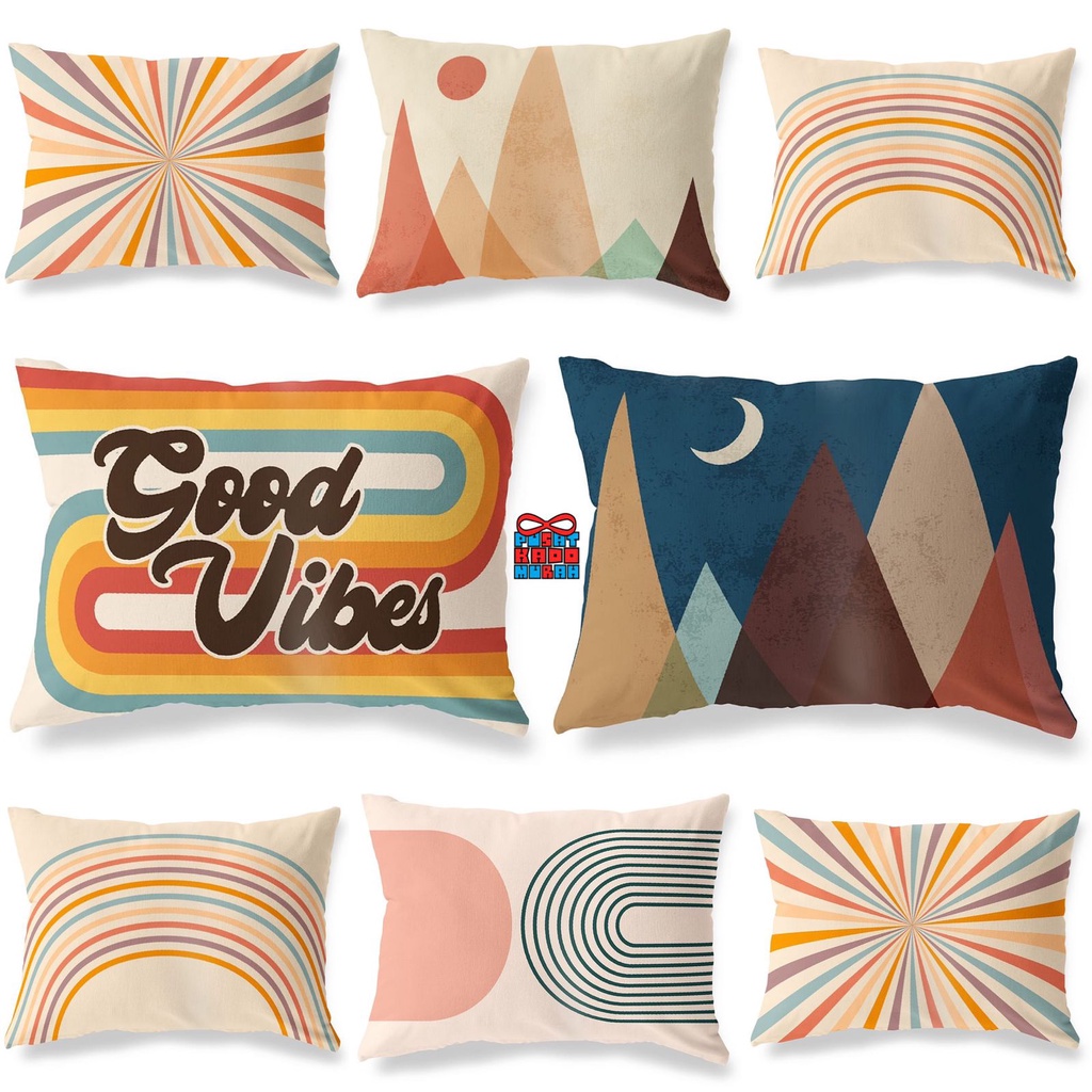 Bantal Tidur Anak 45x30 cm Print Motif Boho Aesthetic Estetik Minimalis Scandinavian - Pusat Kado Murah