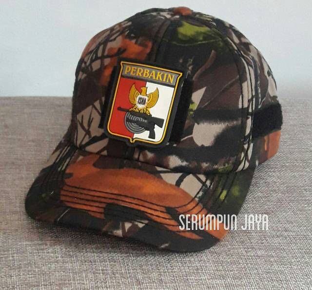 TOPI PERBAKIN CAMO - TOPI CAMO VELCRO + PATCH