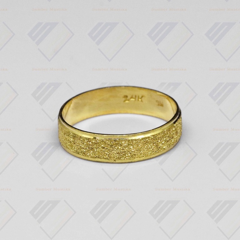 Cincin Emas 24 Karat Model Pasir