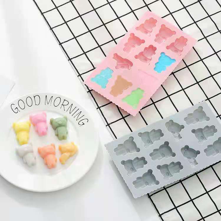 Cetakan Silicone Silikon Puding Coklat Cake Motif Bear Rilakuma W/Mix