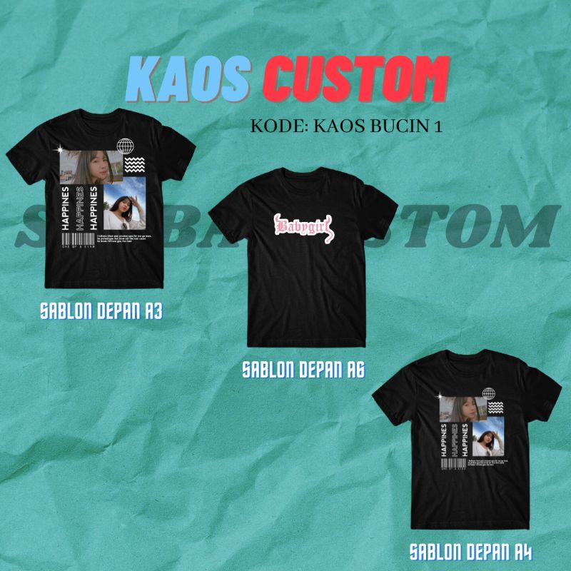 KAOS CUSTOM MUKA PACAR | KAOS BUCIN AESTHETIC | KAOS CUSTOM | CUSTOM KAOS