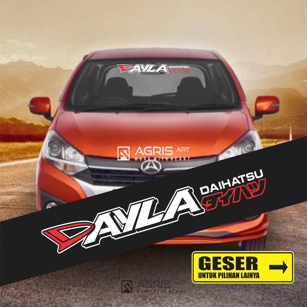 cutting sticker stiker kaca depan mobil AYLA daihatsu japan