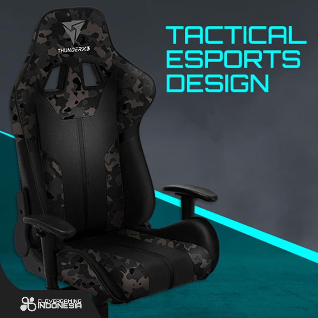 ThunderX3 BC3 Gaming Chair - AeroCool Coffee Grey Green Gray Camo