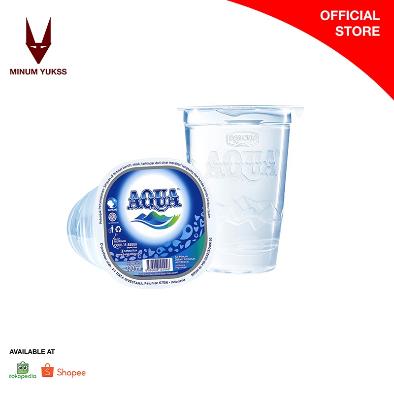 Aqua Air Mineral - 220ml/330ml/600ml (bisa jual 1 dus)