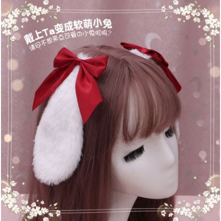 JL-02 JEPITAN KELINCI kuping telinga rabbit pita bunny kawaii lolita hairpin hair clip cosplay