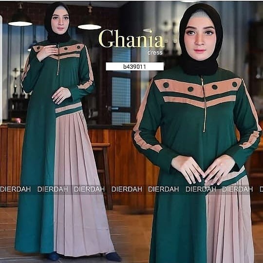 Ghania Dress Bahan Wallycrepe Baju Gamis Wanita Model Kekinian Dengan Model Trendy Dan Kekinian Shopee Indonesia