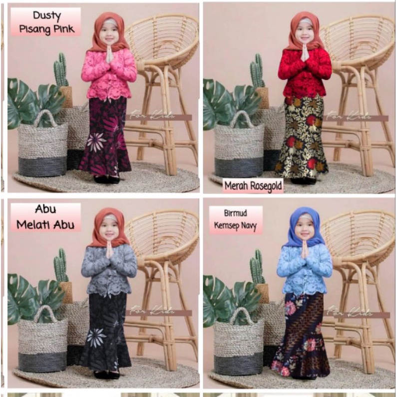 kebaya anak 0-5thn/kebaya anak muslim/kebaya brukat kids/kebaya princes kartini/gaun pesta akad nika