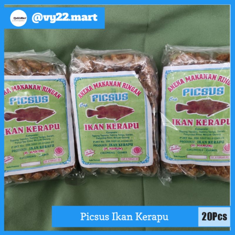 

Piscoklegit_ Picsus Makaroni Ikan Kerapu Cemilan Pedas-Gurih (Exp Desember 2025)