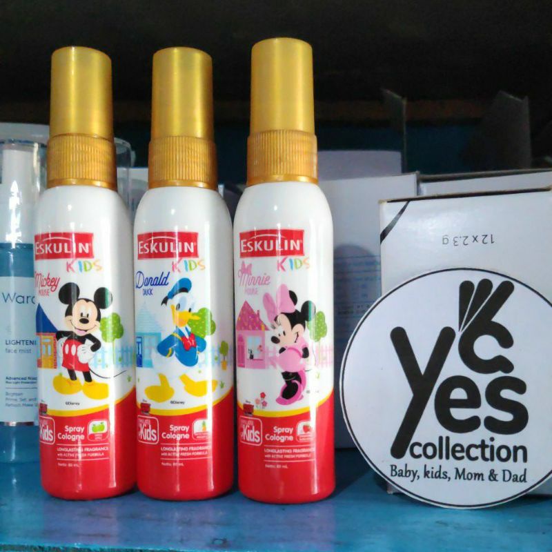 Parfume Eskulin kids spray Cologne 100ml - 60 ml parfumed disney Minnie Mickey Donald anak minyak wangi kemasan saku