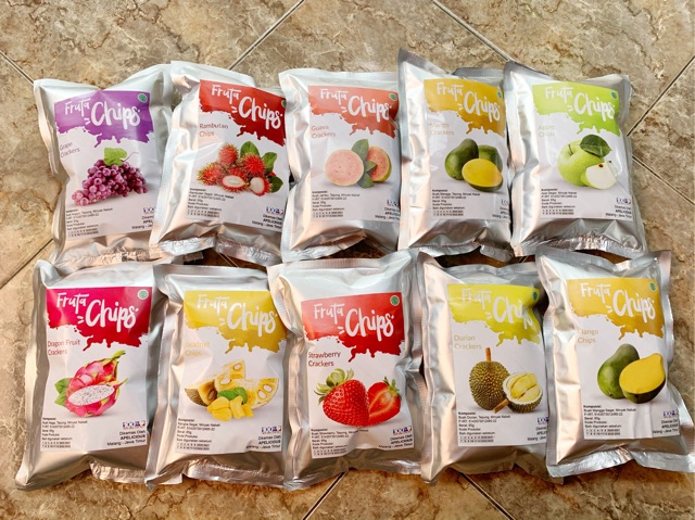 Keripik Buah / Kripik Sayur Krupuk Buah Apel Nangka Mangga Fruta Cemilan khas Malang