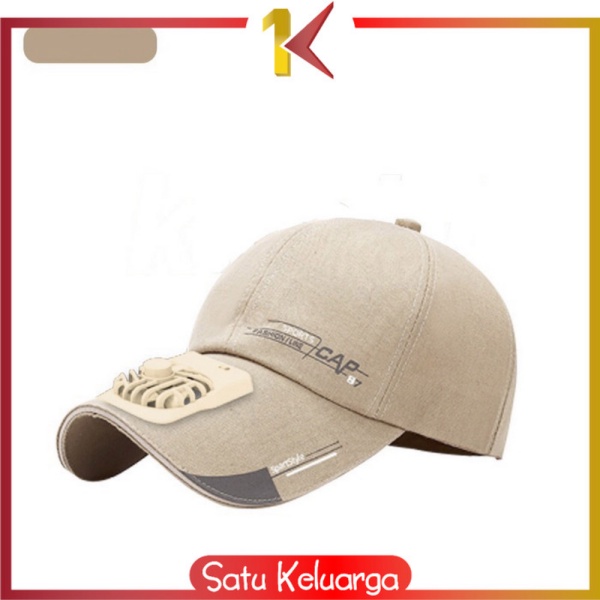 Topi Topi Kipas Topi SK-P60 Limited / Topi Fashion Dewasa Wanita Unik Pria CREAM Angin -