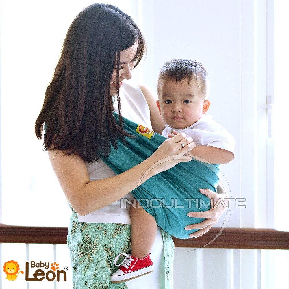 BABY LEON Gendongan Bayi Kaos BY44-GREEN Tosca / Gendongan kaos Geos gendongan bayi baby murah