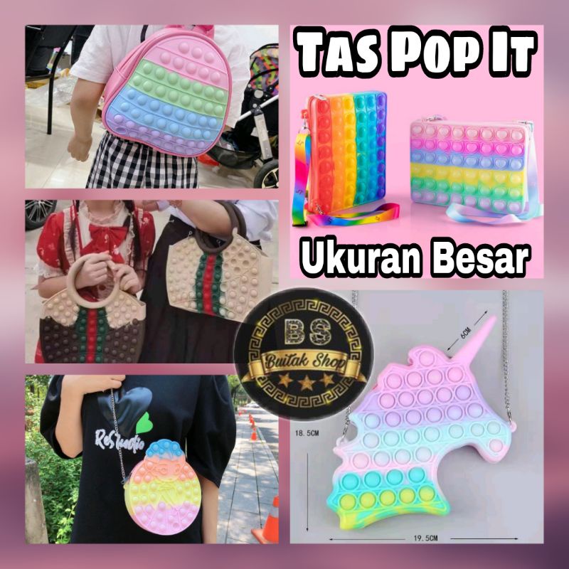 Tas Selempang Anak Pop it Besar Jumbo Tas Ransel Anak Lucu