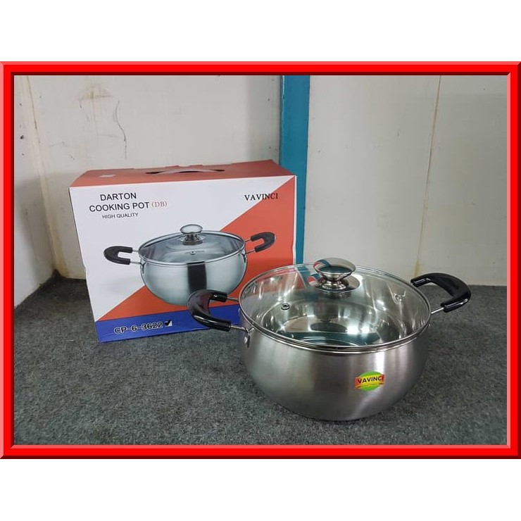 TERBARU - PANCI SOUP STAINLESS VAVINCI DARTON COOKING POT 22 CM - HAPPY CALL MURAH