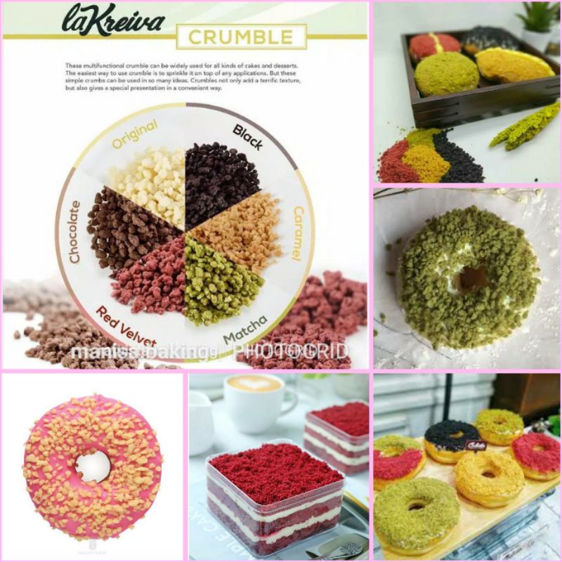 

La Kreiva Cookie Crumble Crumb Topping 250 gram - Crumblr - Topping Donat - Topping