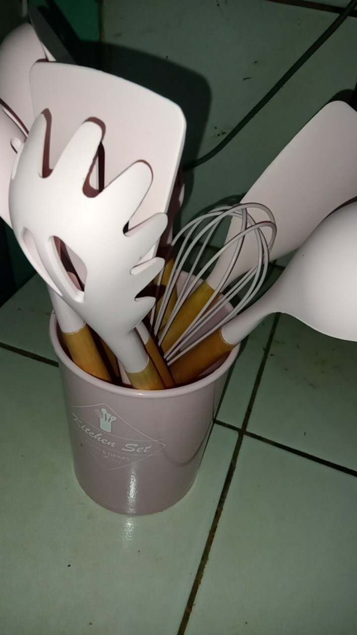 Silicone Spatula Utensil Kitchen Set Alat Masak Dapur Silikon