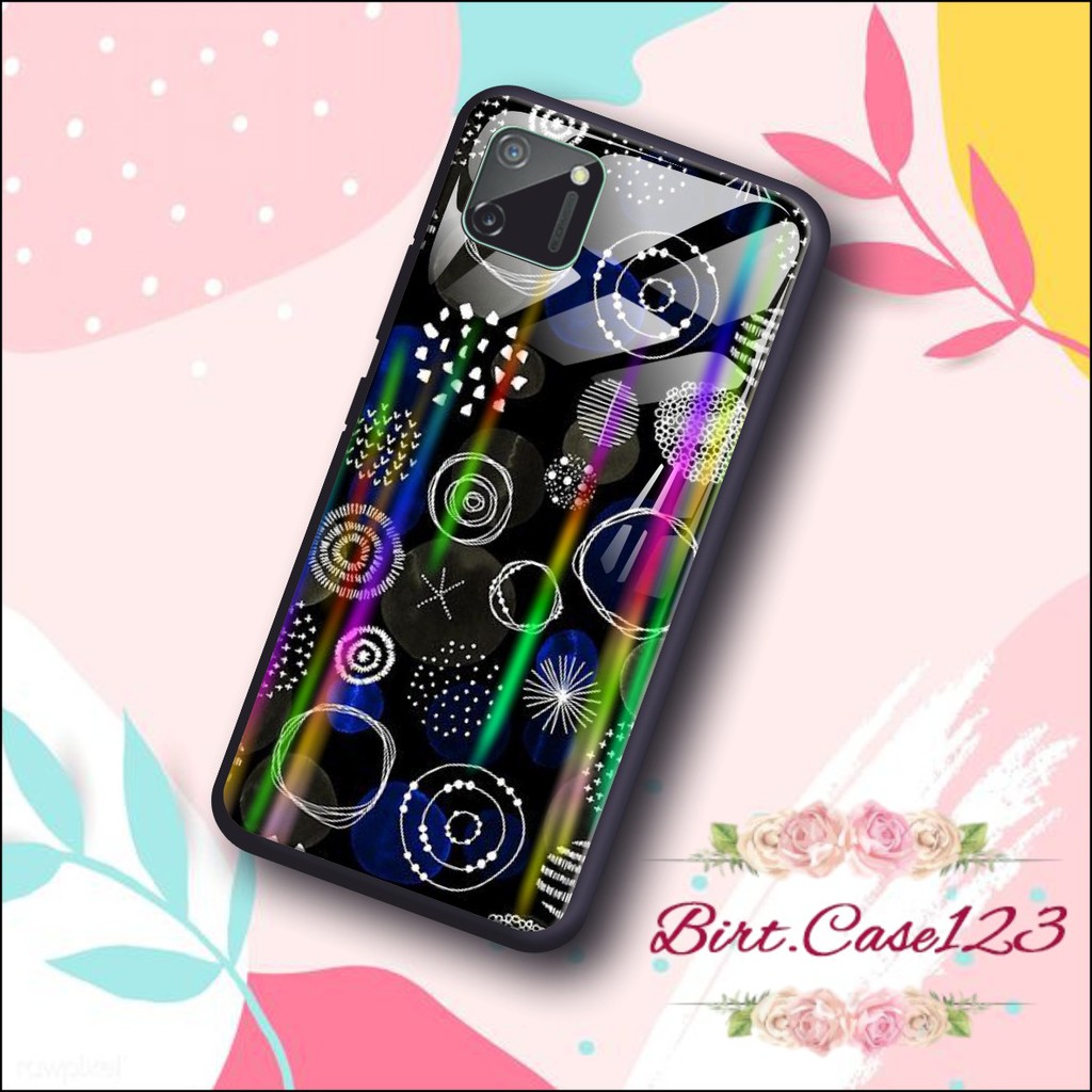 back case glass aurora POLKADOT Vivo Y91 Y17 Y12 Y15 Y93 Y95 Y81 Y83 Y71 Y53 y20 Y30 Y50 V17 BC181