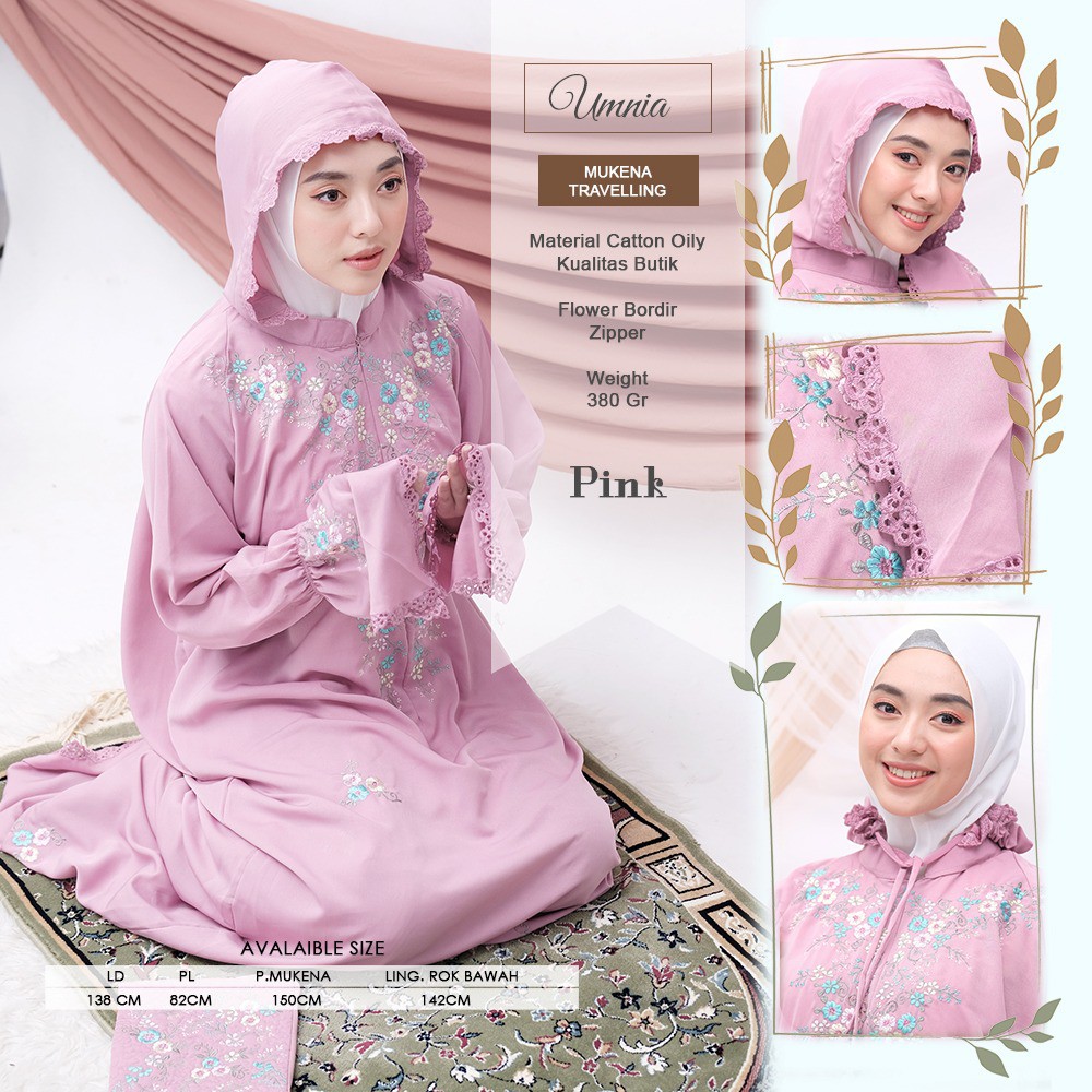 UMNIA MUKENA Terusan TRAVELLING Quail Hijab