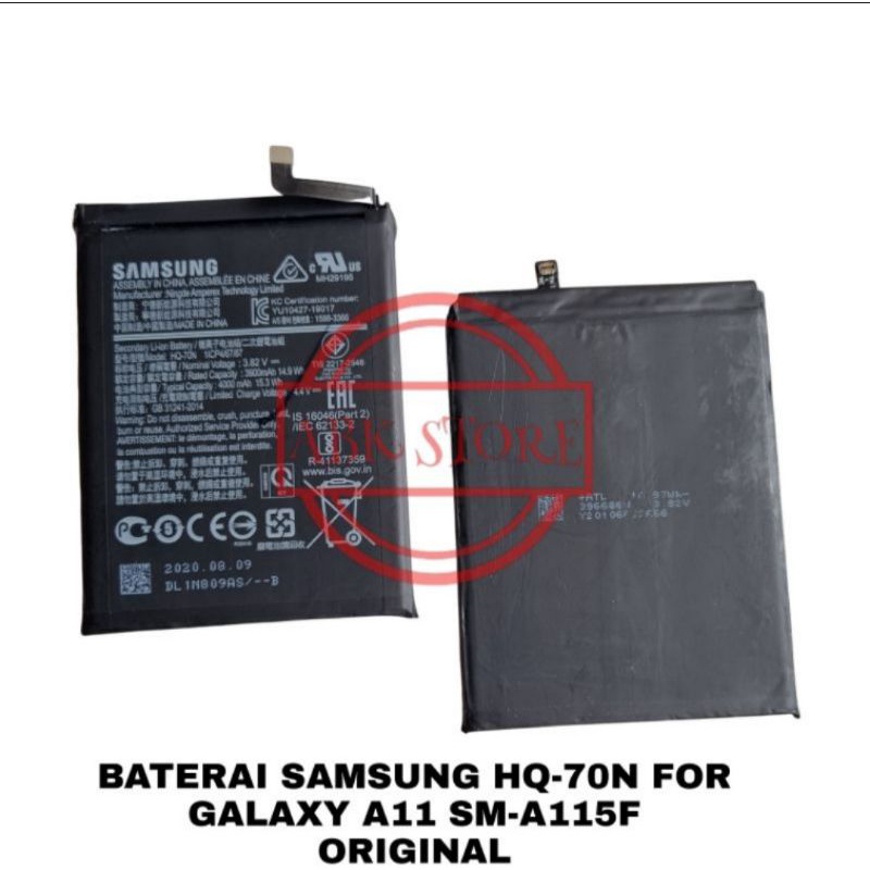 Samsung Galaxy A11 HQ-70N - Baterai Batre Samsung Galaxy A11 A115 Original