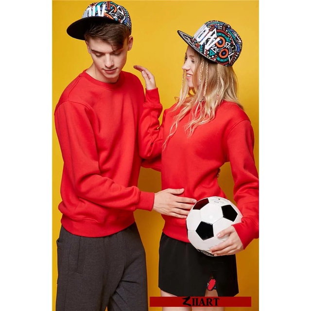 Sweater Crewneck Basic Polos Wanita Pria Couple Size (M-XXL) Crewneck Polos Oversize Unisex Basic Sweater Polos Fleece Premium Sweter Pria Wanita Oversize Tebal Korean Style Kekinian Sweatshirt Wanita Oversize Jumbo Sweater Polos Cewek Cowok Tebal Korea