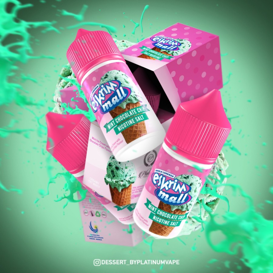 NEW OF ESKRIM MALL SERIES V1&amp;V2 ESKRIM MALL SALT NIC LIQUID 30ML 30MG