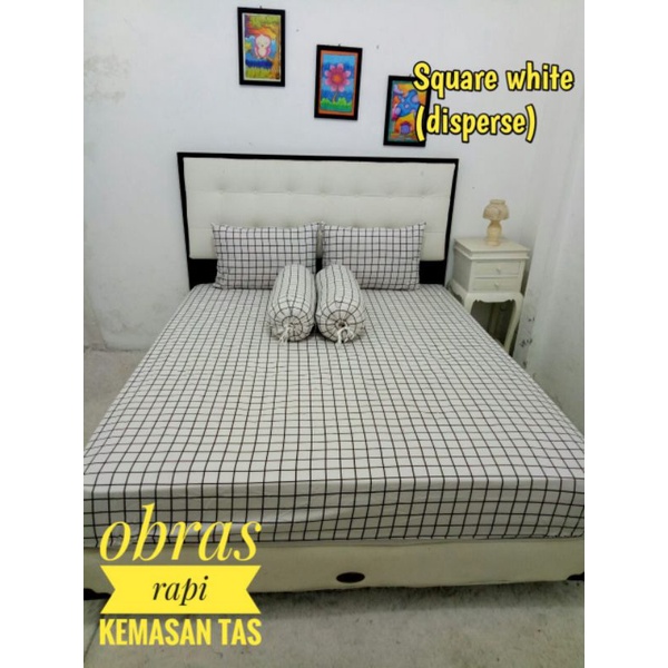 SPREI HITAM PUTIH SPREI,Sprei Aesthetic,,HOMEMADE SPREI 180X200