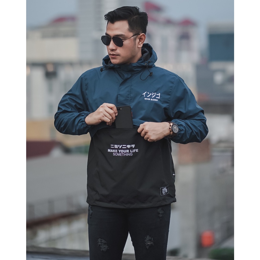 Terlaris ! Jaket parasut pria taslan outdoor cougel saku doraemon keren gaya korean berkualitas premium original distro ( COD BISA BAYAR DITEMPAT )