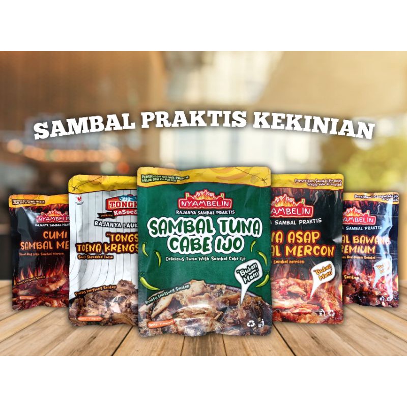 Nyambelin Rajanya Sambal TUNA ASAP, Cumi, Bawang Praktis 110g